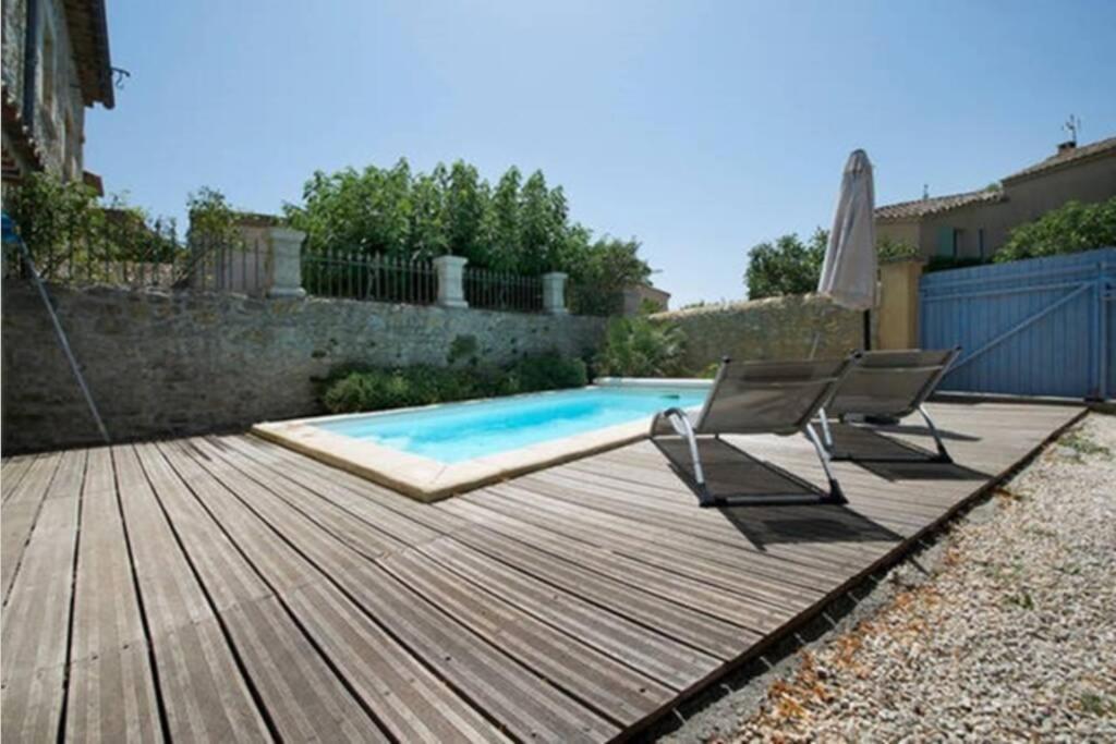 Lussan  Maison De Plain Pied Pour 4 Pers Piscine Lussan מראה חיצוני תמונה